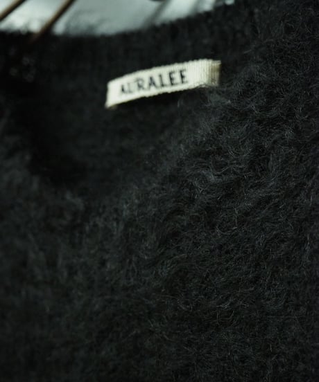 AURALEE(MENS) / A26AP02KM / BRUSHED SUPER KID MOHAIR KNIT P/O
