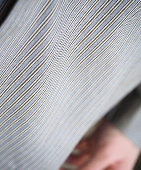採寸HEUGN / SHIRT150 / ALAN STRIPE PRINT SHIRT