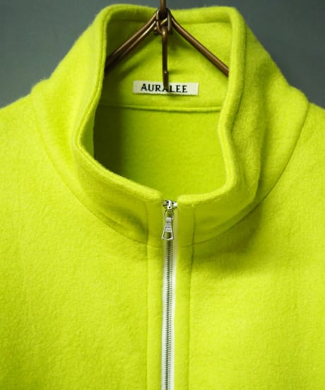 AURALEE(MENS) / A26AB01SF / PURE SILK COMFORT FLEECE ZIP BLOUSON
