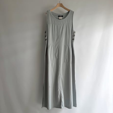 Ice gray cotton maxi one-piece