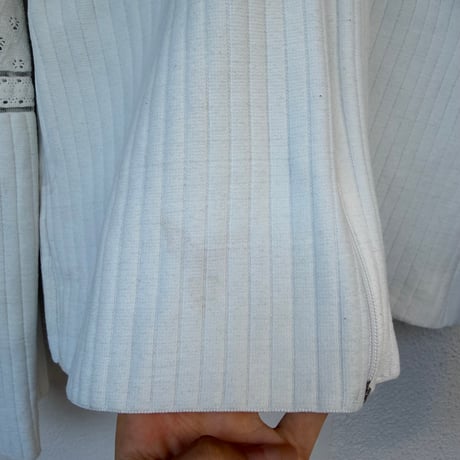 White zip cardigan