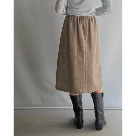 Beign brown wool skirt