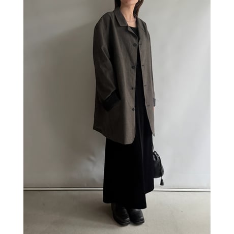 Oversize check jacket