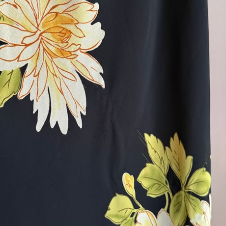 Yellow flower black dress