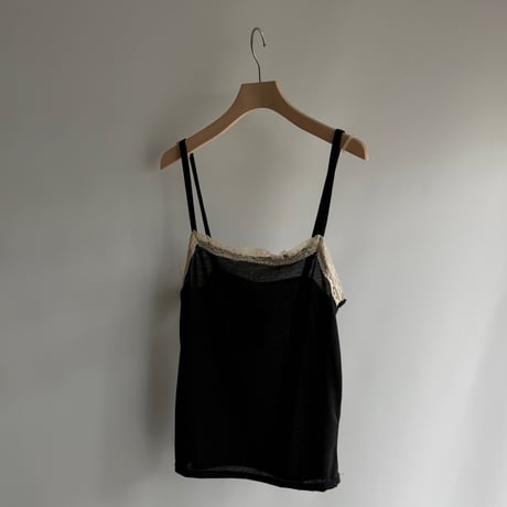 Lace front black cami