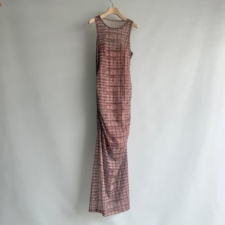 Tie-dye mesh dress