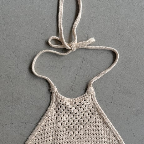 Cotton knit halter neck camisole