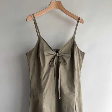 Front ribbon cami dress