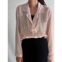 Pale pink Embroidered shirt