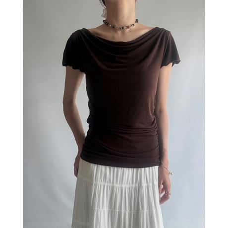 brown drape tops
