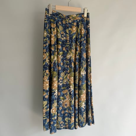 Floral rayon skirt