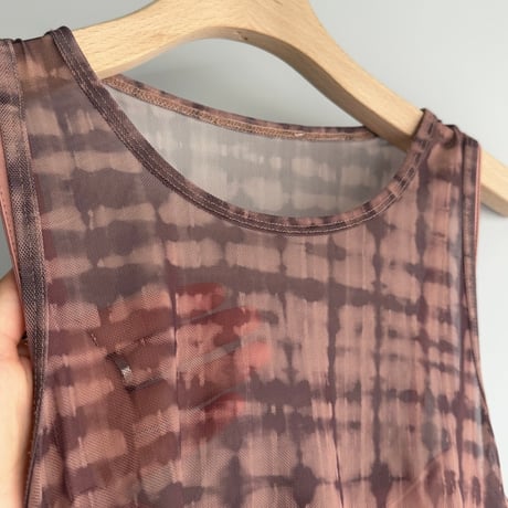 Tie-dye mesh dress