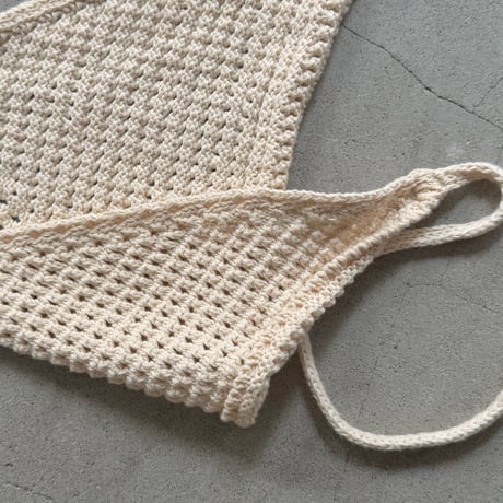 Cotton knit halter neck camisole