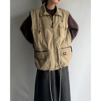 Beige utility vest
