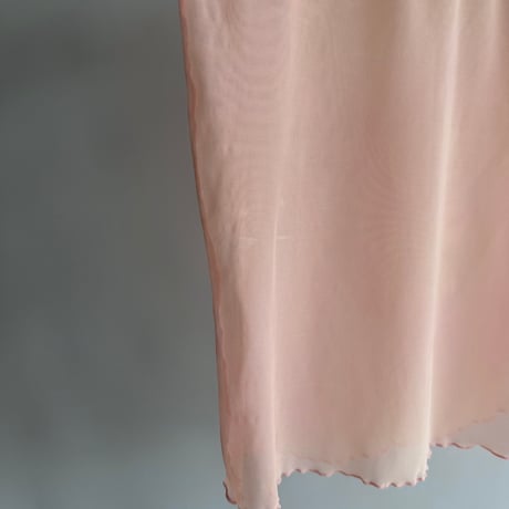 salmon pink sheer cami