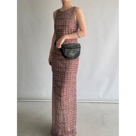 Tie-dye mesh dress