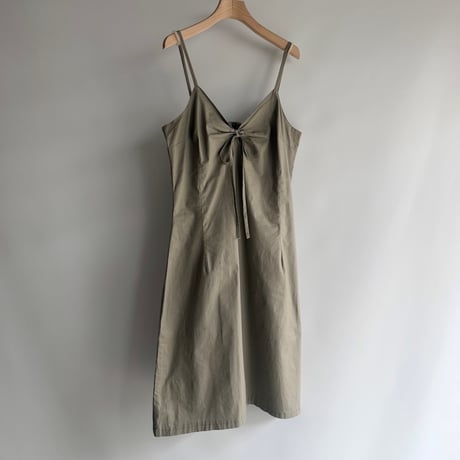Front ribbon cami dress