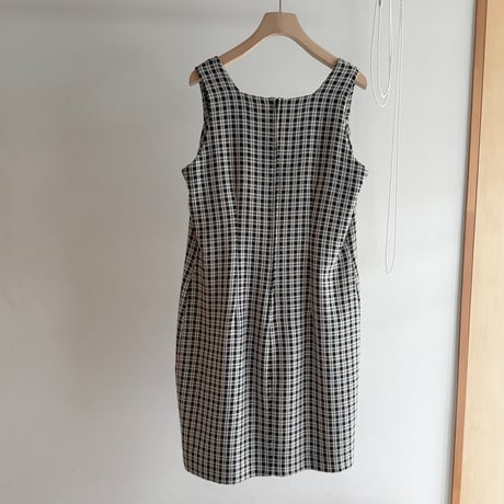 Monotone check mini one-piece