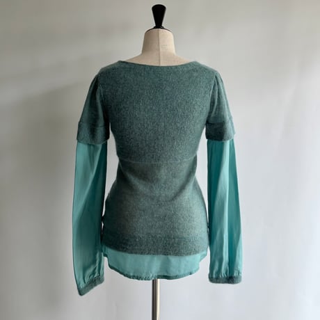 Emerald green layered style tops