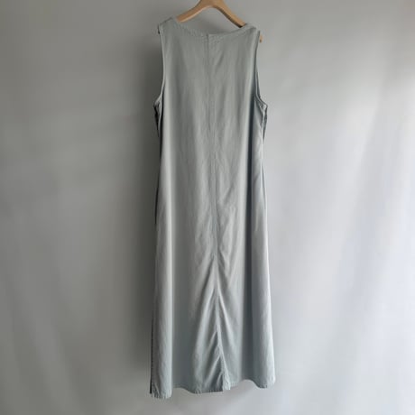 Ice gray cotton maxi one-piece