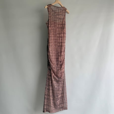 Tie-dye mesh dress
