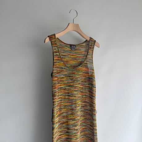 Mix color  knit one-piece