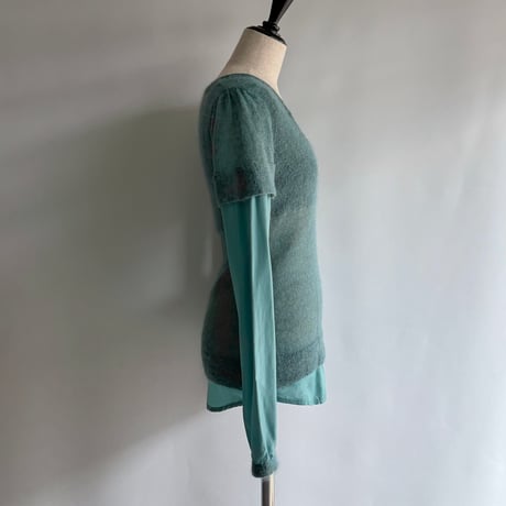 Emerald green layered style tops