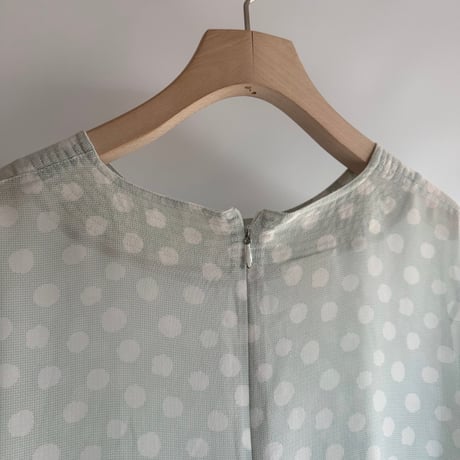 Mint dot sheer tops