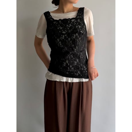 Black lace tank top