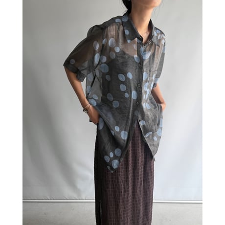 Polka dot gray shirt