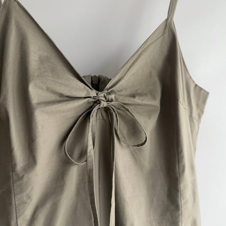Front ribbon cami dress