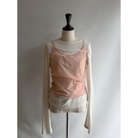 salmon pink sheer cami