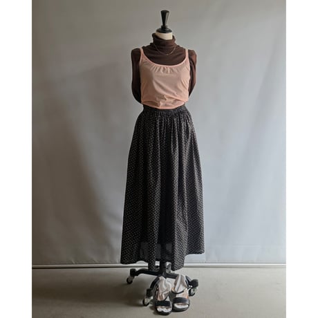 Black small flower pattern skirt