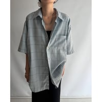 Ice blue check shirt