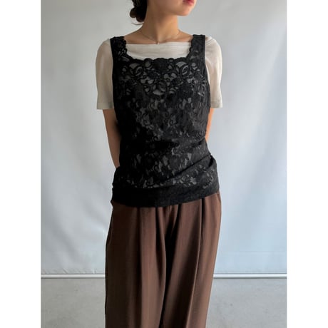 Black lace tank top