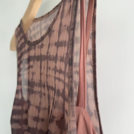 Tie-dye mesh dress