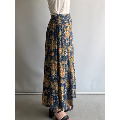 Floral rayon skirt