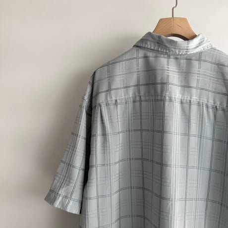 Ice blue check shirt