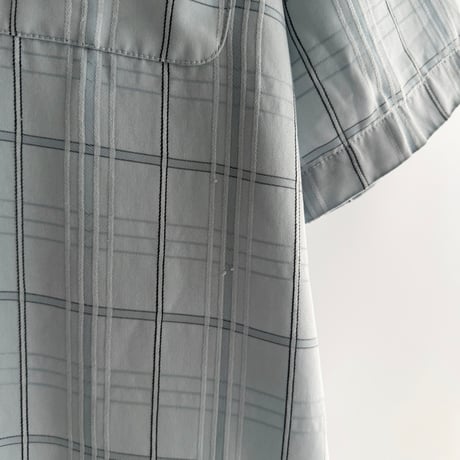 Ice blue check shirt
