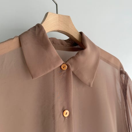 Brown sheer shirt
