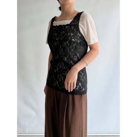 Black lace tank top