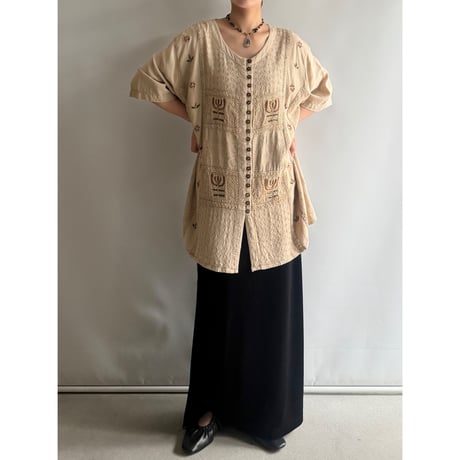 Embroidered oriental shirt