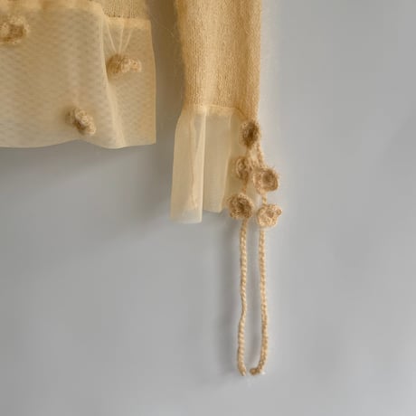 Yellow flower design knit