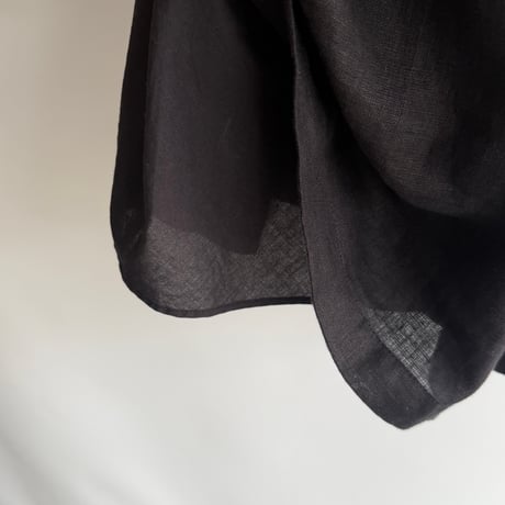 Black linen dress