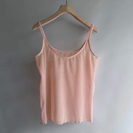 salmon pink sheer cami