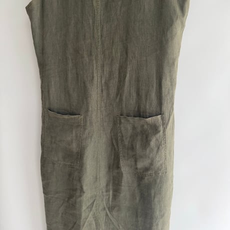 Hooded linen dress