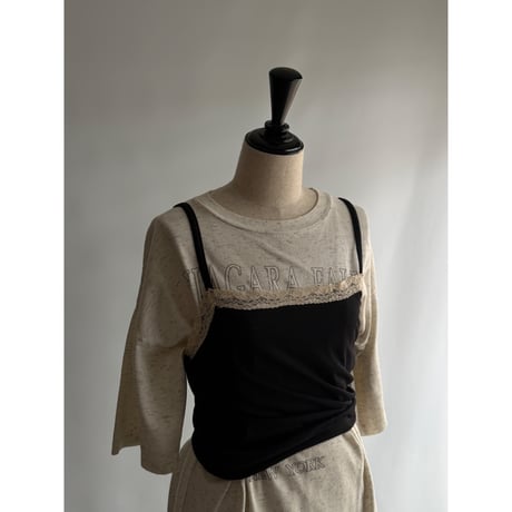 Lace front black cami