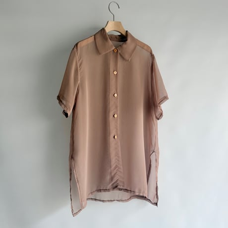 Brown sheer shirt