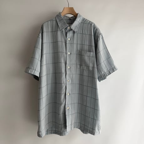 Ice blue check shirt