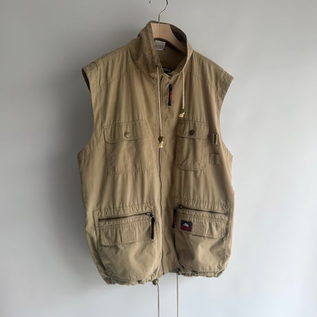 Beige utility vest